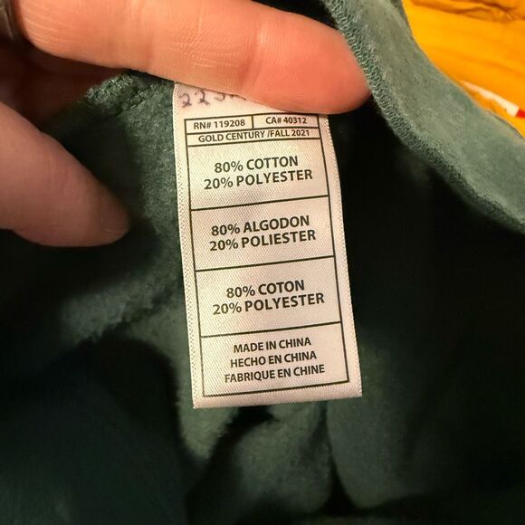 Mitchell & Ness Throwbacks Green Bay Packers Fleece Hooded Sweatshirt Size Small - Picture 8 of 10